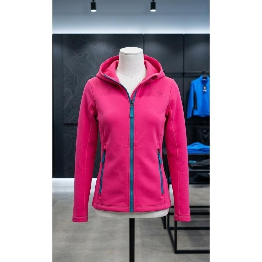 Spyder Modish Pink Teal Fleece Softshell Jacket Ski Outdoor Activewear Small